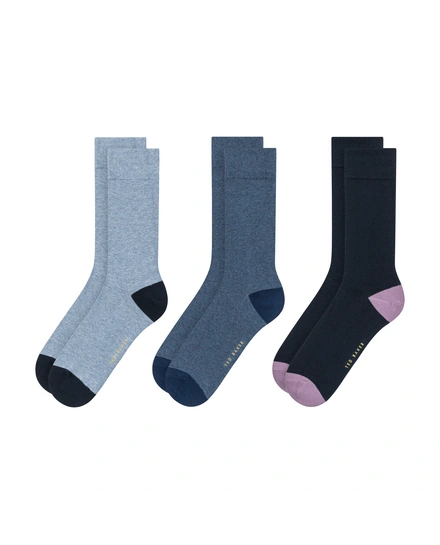 ¡Tres Pares de Calcetines Crew para Hombre Sin Rizo! Comodidad y Estilo Garantizados, un Trío Perfecto.